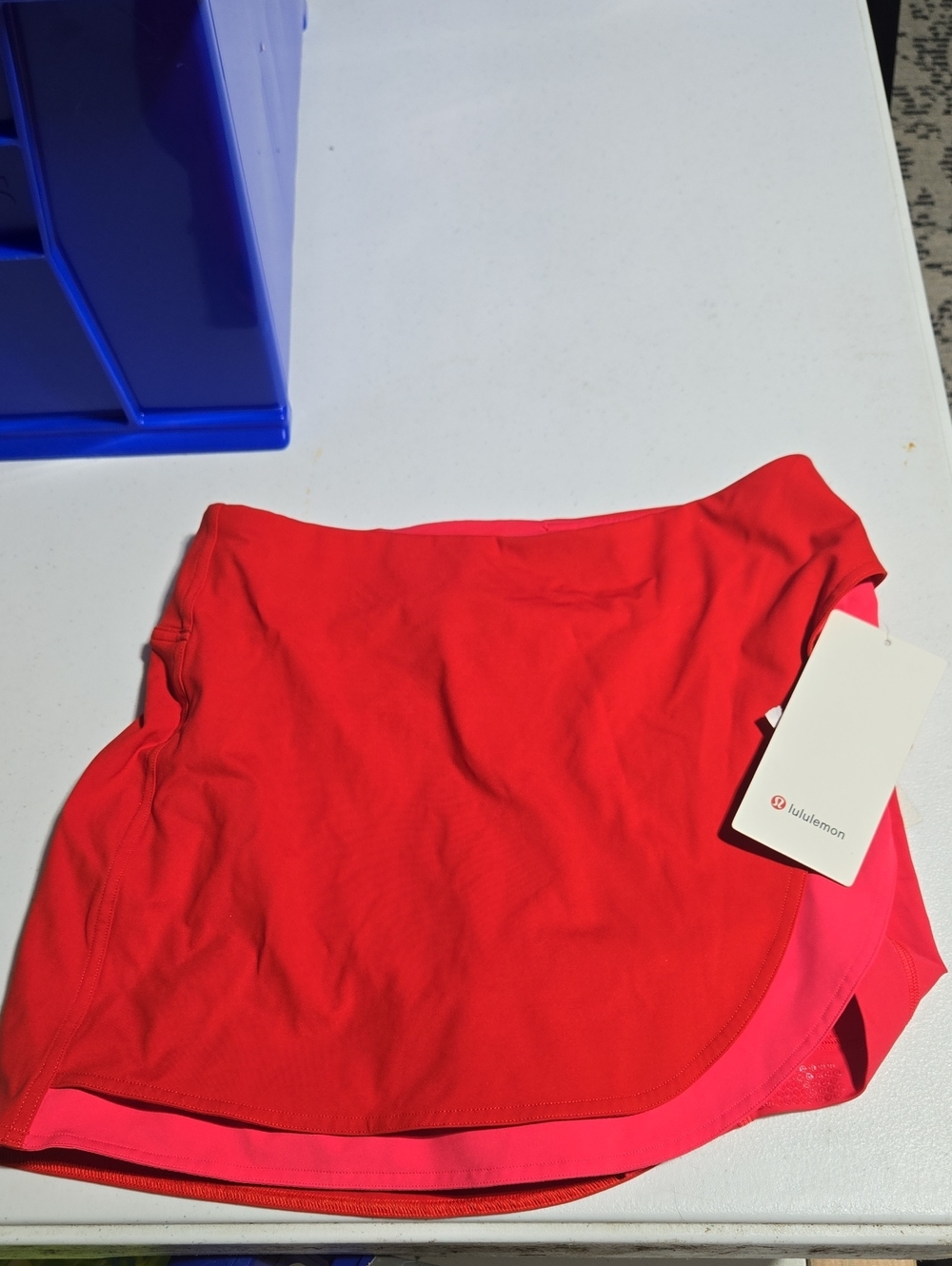 Lululemon Asymmetrical Layered HR Tennis Skirt Pink/Red Size 6